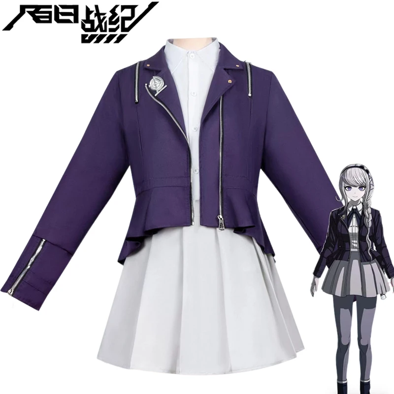 Anime The Hundred Line Kirifuji Nozomi Cosplay Costume Women Shirt Coat Skirt Suit JK Uniform Halloween Clothes
