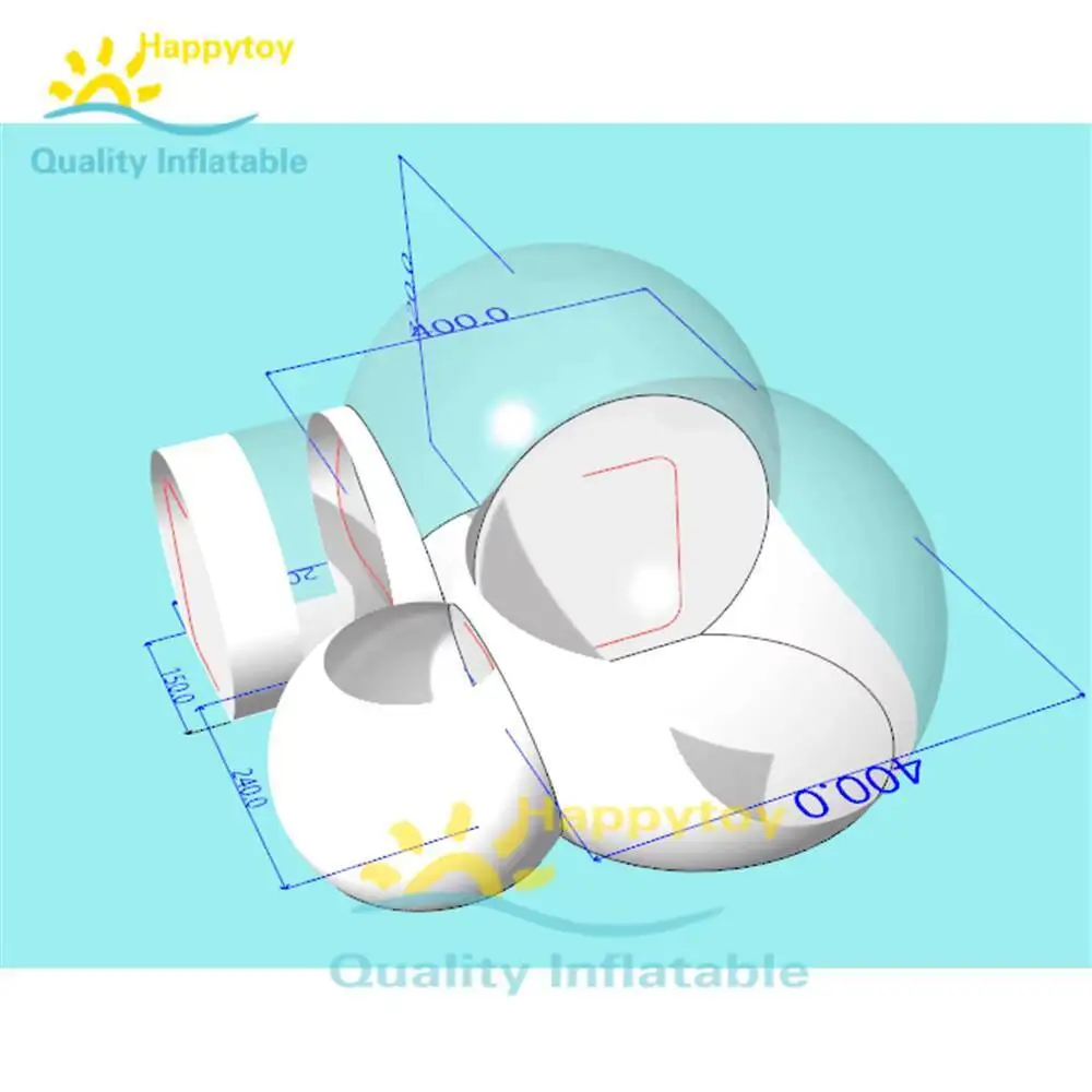 Venta de fábrica, tienda de burbujas transparente inflable iglú para exteriores, cúpulas geodésicas inflables, inflable con soporte inflable