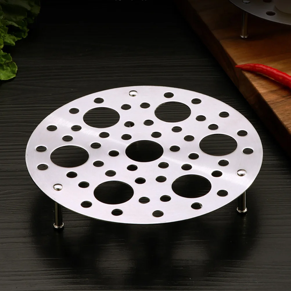 

7 Eggs Stainless Steel Steamed Egg Rack Steam Cooker Stand Egg Holder Kitchen Steam Rack Odorless Cooking Tool