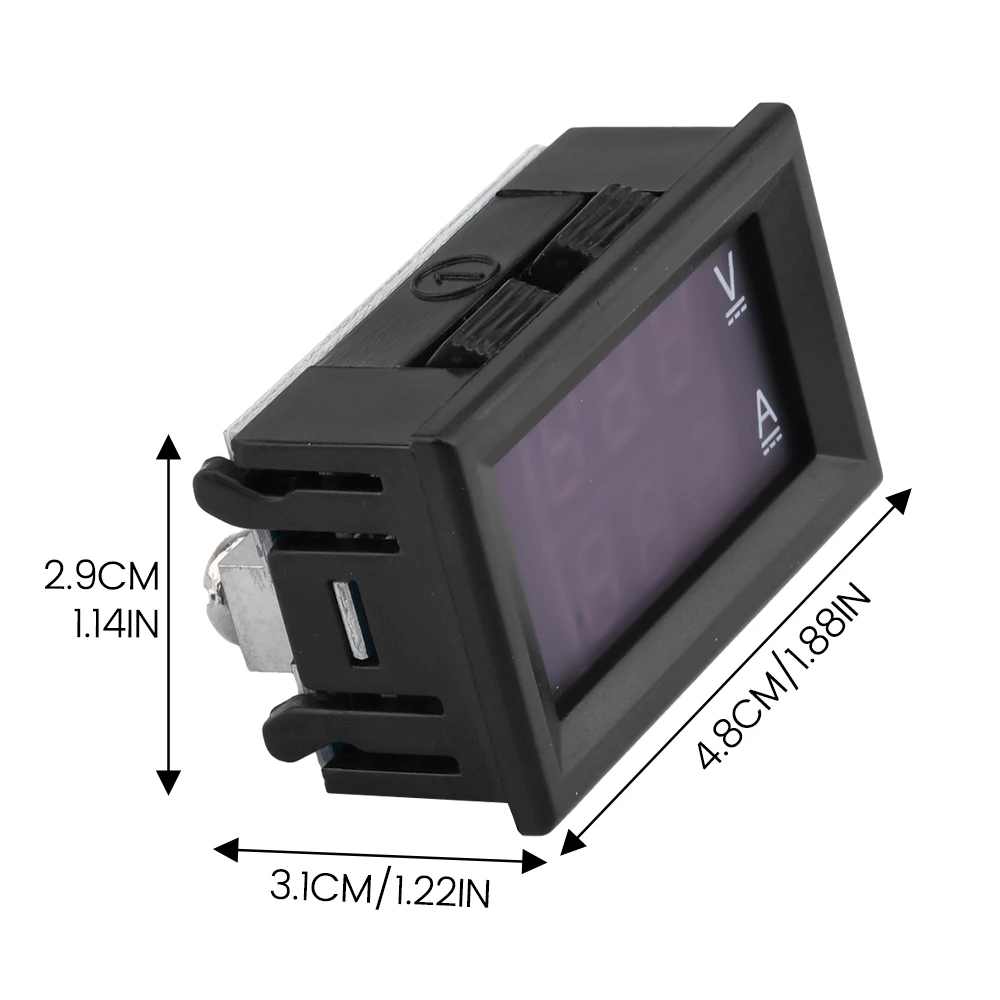 DC4.5V~30V 30A 50A Voltmeter Ammeter LED Digital Display Built-in Shunt with Trimmer Voltage and Current Monitoring Instruments