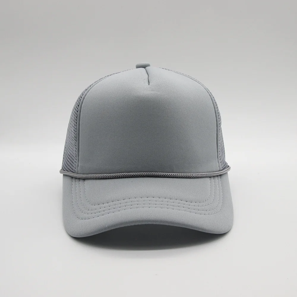 Neue Trucker Caps Männer Frauen Plain Blank Schaum Mesh Baseball Kappe Mit Seil Sommer Atmungsaktive Outdoor Sport Sonnenblende Hüte – Detail 7