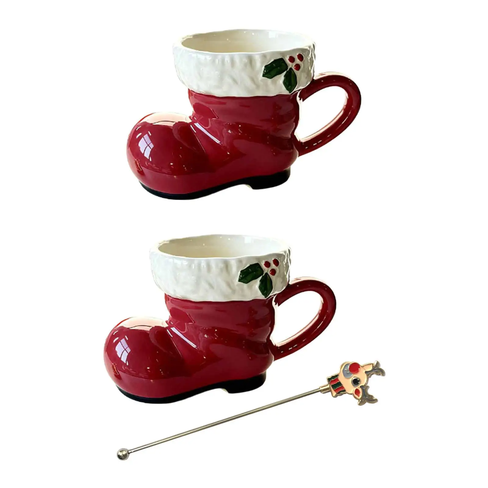 

Christmas Shoe Mug Lovely 300ml Ceramic Coffee Mug for Household Office Dorm