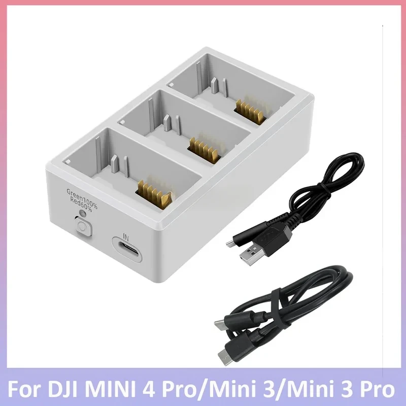 

Battery Charger for DJI Mini3/Mini 3Pro/Mini4 PRO Three-Way FastCharging Hub Charging Manager Remote Control Accessories