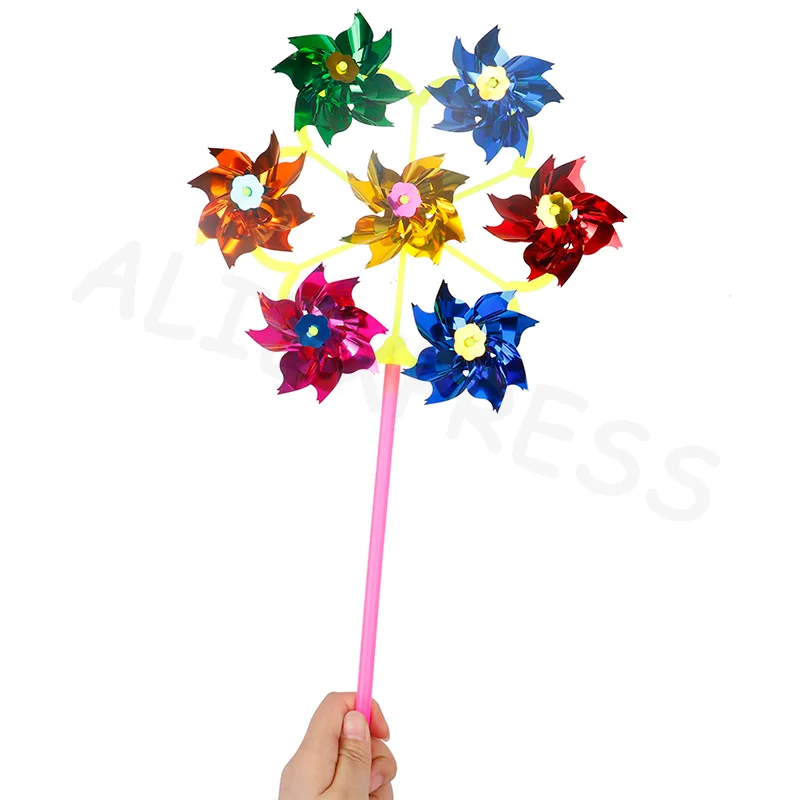 家庭菜園 庭 子供のおもちゃ 装飾用風車 屋外スペース用 カラフルDIY スパンコール風車 ウィンドスピナー