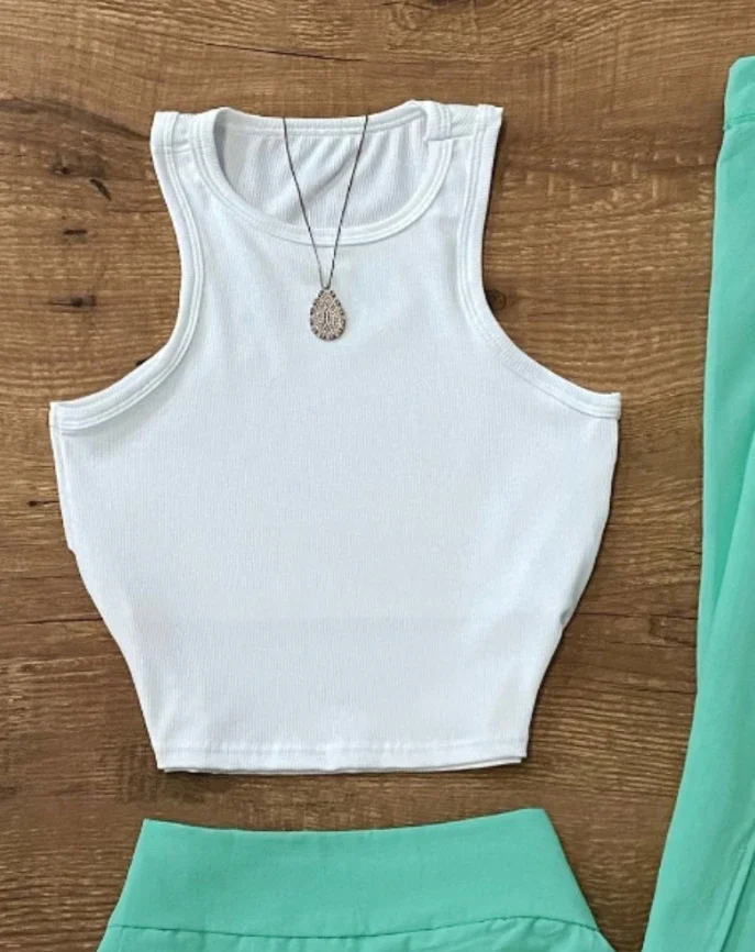 CPSYMYM 3 Pieces Outfits Women Outfit  Spring New Solid Color Round Neck Crop Tank & High Waist Mini Skirts Set with Sleeveless