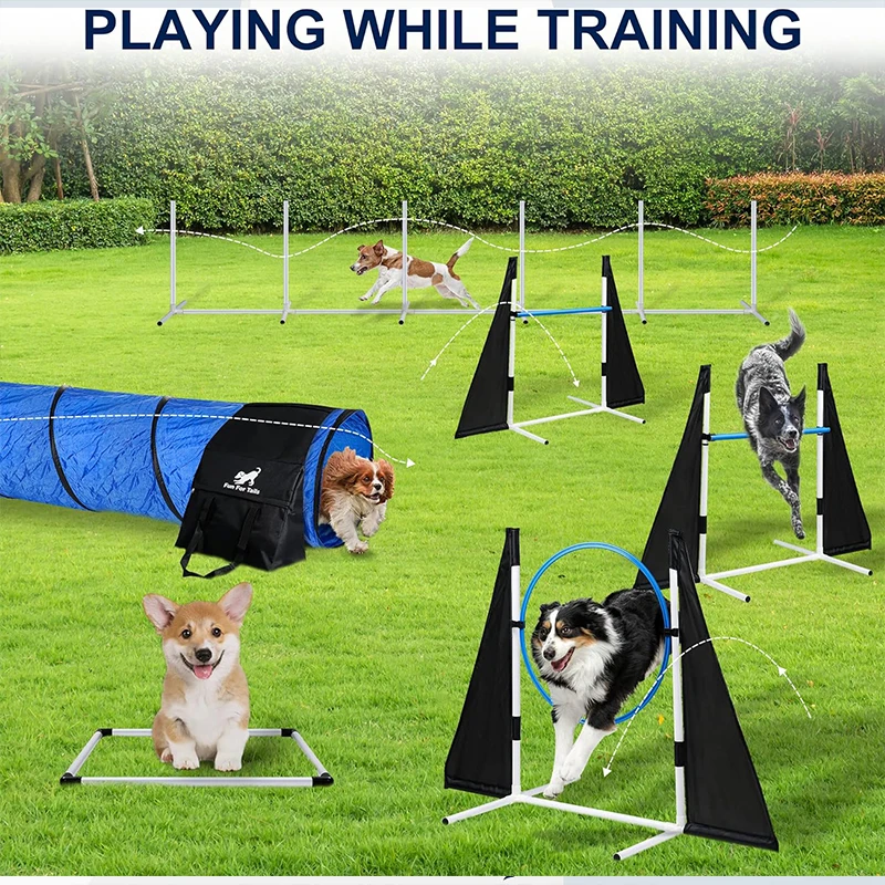 Outdoor Games with Tunnel 3m Dog Tunnel Agility Dog Training Equipment Outdoor
