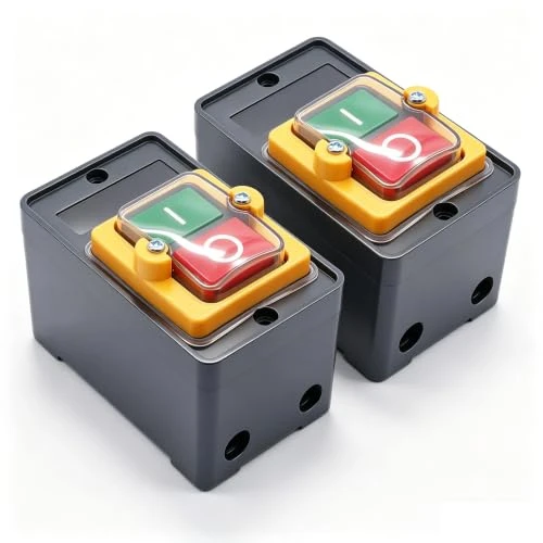 1Pcs Waterproof Motor Start Stop Switch Kao-10Kh 10A 220V/380V on Off Pushbutton Control Box for Drill Press