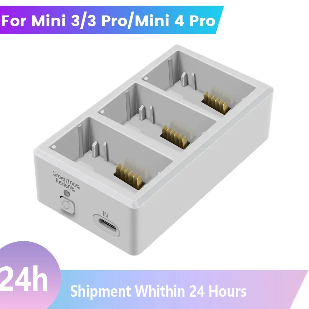 شاحن بطارية الطيران المصغرة 3 ، USB ، QC3.0 ، الشحن السريع ، محور الشحن ، DJI Mini 4 Pro ، ملحقات الطائرة بدون طيار