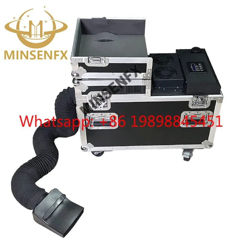 MINSENFX 3000W Water Based Heavy Low Fog Machine With Flight Case For Wedding & Dance Hall