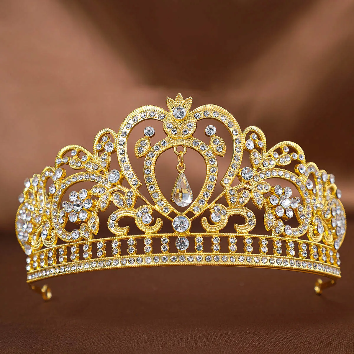 Fashion Crystal Rhinestone Tiaras And Crowns Queen Princess Diadems Wedding Hair Accessories For Bride Women Head Jewelry image 5