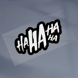 1PC HAHAHAHA Letters Motorcycle Stickers Waterproof for Motorbike Fuel Tank Racing Helmet Electric Scooter Body Vinyl Decals