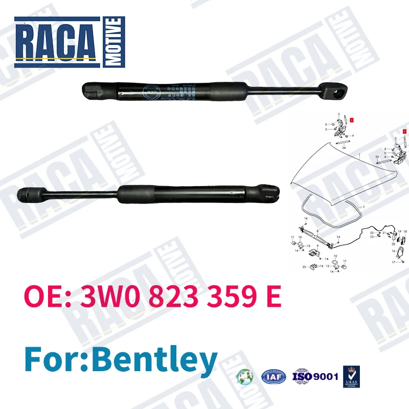 

For Bentley Continental Gt Gtc 2011-2018 Flying Spur 2014-2019 2PCS Front Hatch Support Shock Absorber 3W0823359E 3W0 823 359 E