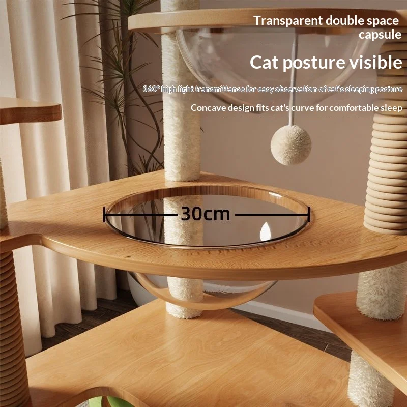 Cama escalonada para gatos multijuego con plataforma elástica - imagen 5
