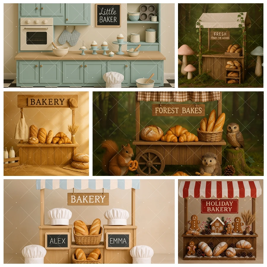 

Sweet Chef Bread Stand Baby Shower Warm Birthday Party Backdrop Photography Background Shoot Banner Birthday Decoration Supplies