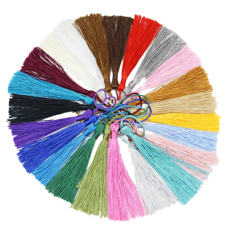

(50pcs/pack)8cm Mixed Color European Minimalist Tassel Straps Key Pendants Hanging Ball Handles Hanging Ears Jewelry Accessories