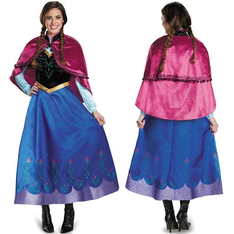 

Взрослый женский косплей костюм принца Анны на Хэллоуин ледяная королева синий доктор традиционный китайский праздничный наряд