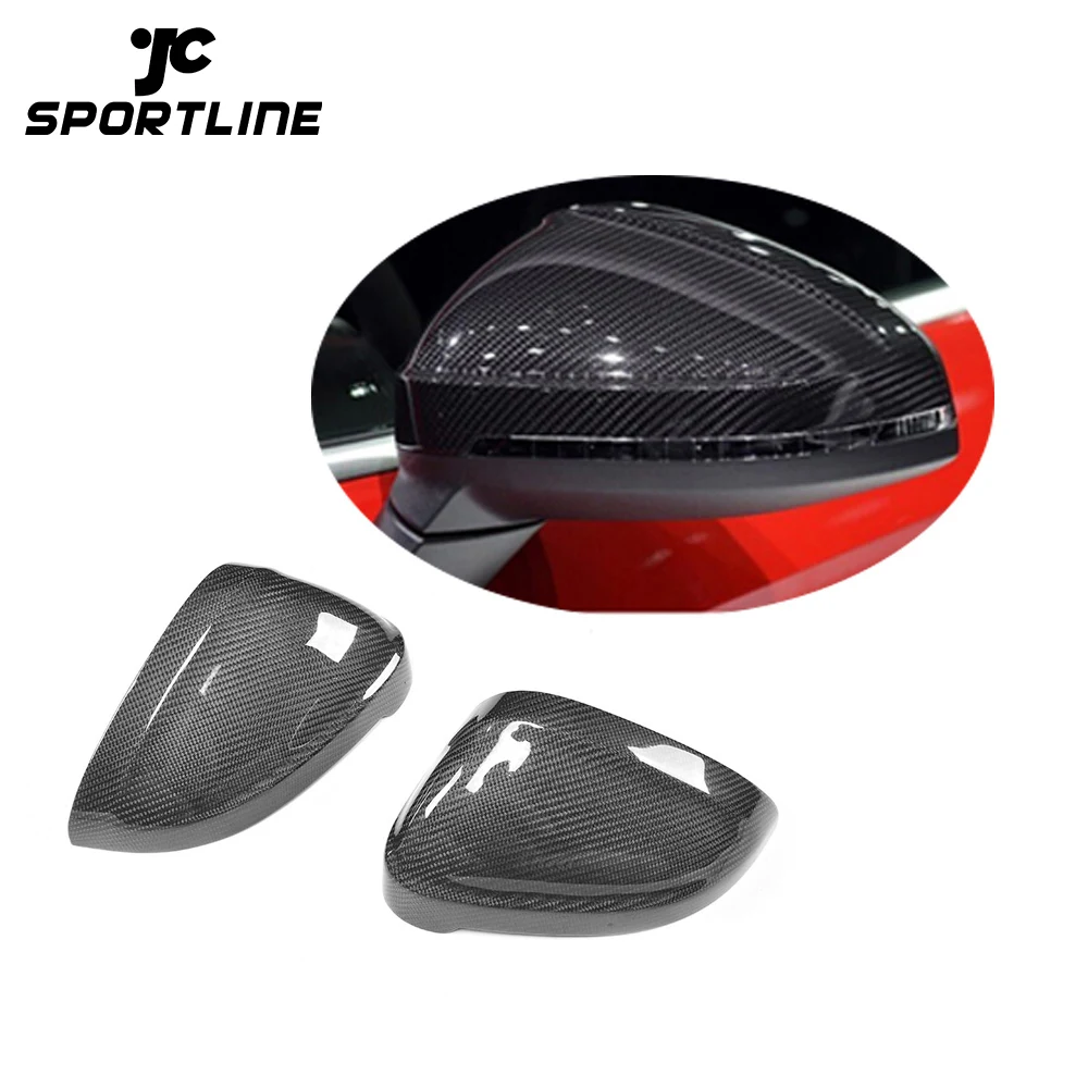 

Replacement Carbon Fiber Mirror Housing Covers For AUDI A4 B9 With Side Lane Assist Hole