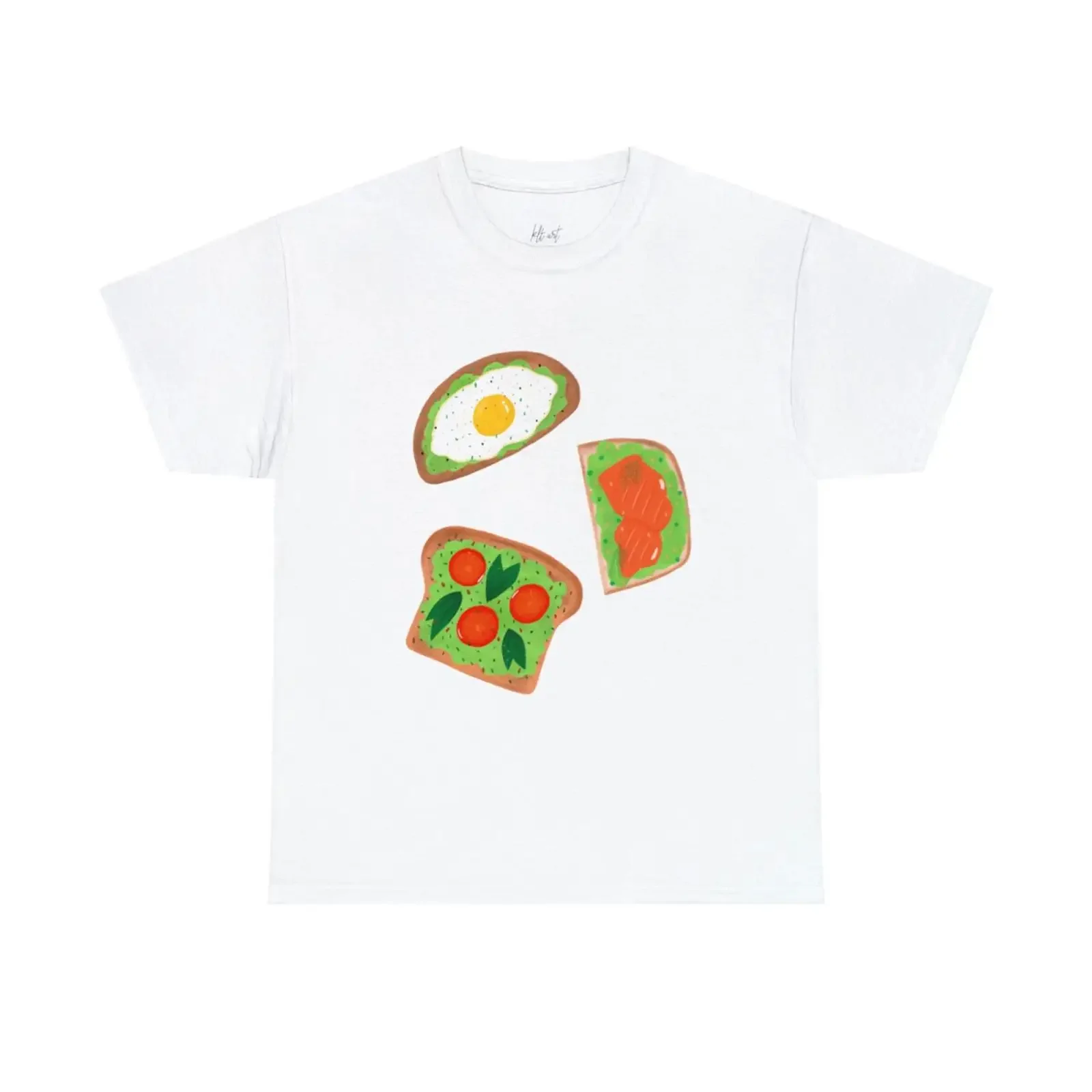 Avocado Toast Illustration Foodie Fruit Brunch T Shirt vintage Washed fashion Soft Slightly Unisex Top For Everyday Wear
