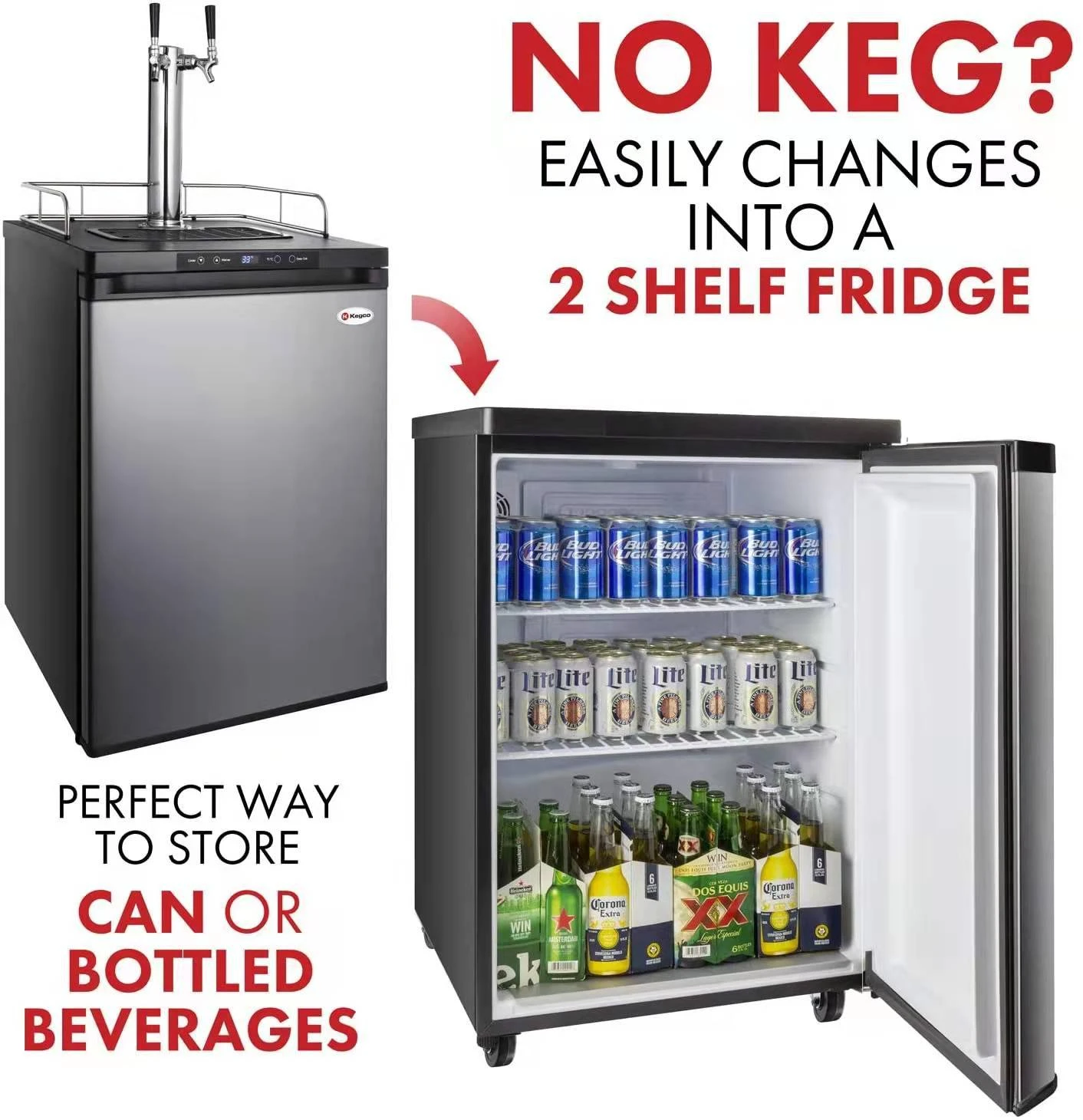 New Model Digital Color 3 Taps Stainless Steel Food Grade Beer Ball Lock Keg Kegerator Digital Bars Restaurants Party Events