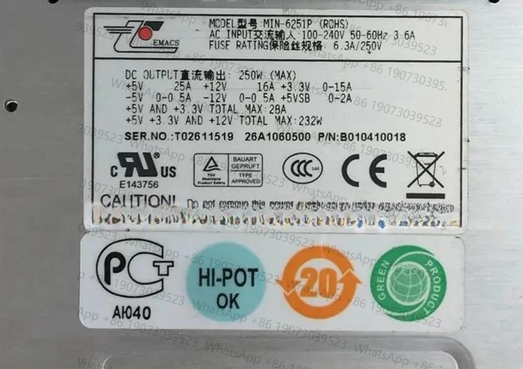 

90% New Zip Py MIN-6251P 250W Tested MIN 6251P