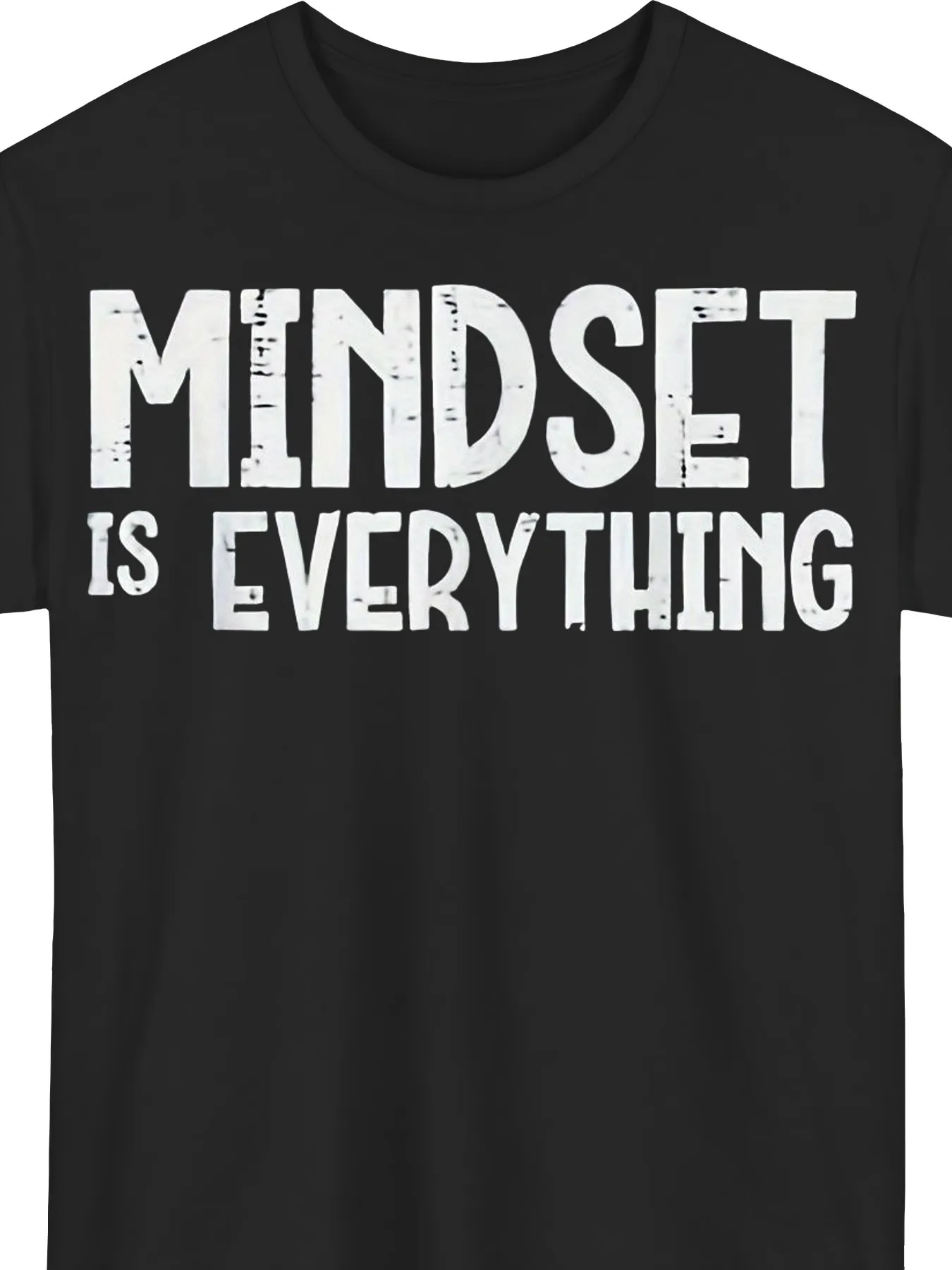 Unisex Motivational Training T-Shirt - Attitude Determines Everything Fitness Shirt - Heavyweight Pure Sports Top - Black and White Color Scheme - Dual-Purpose Running and Training Apparel