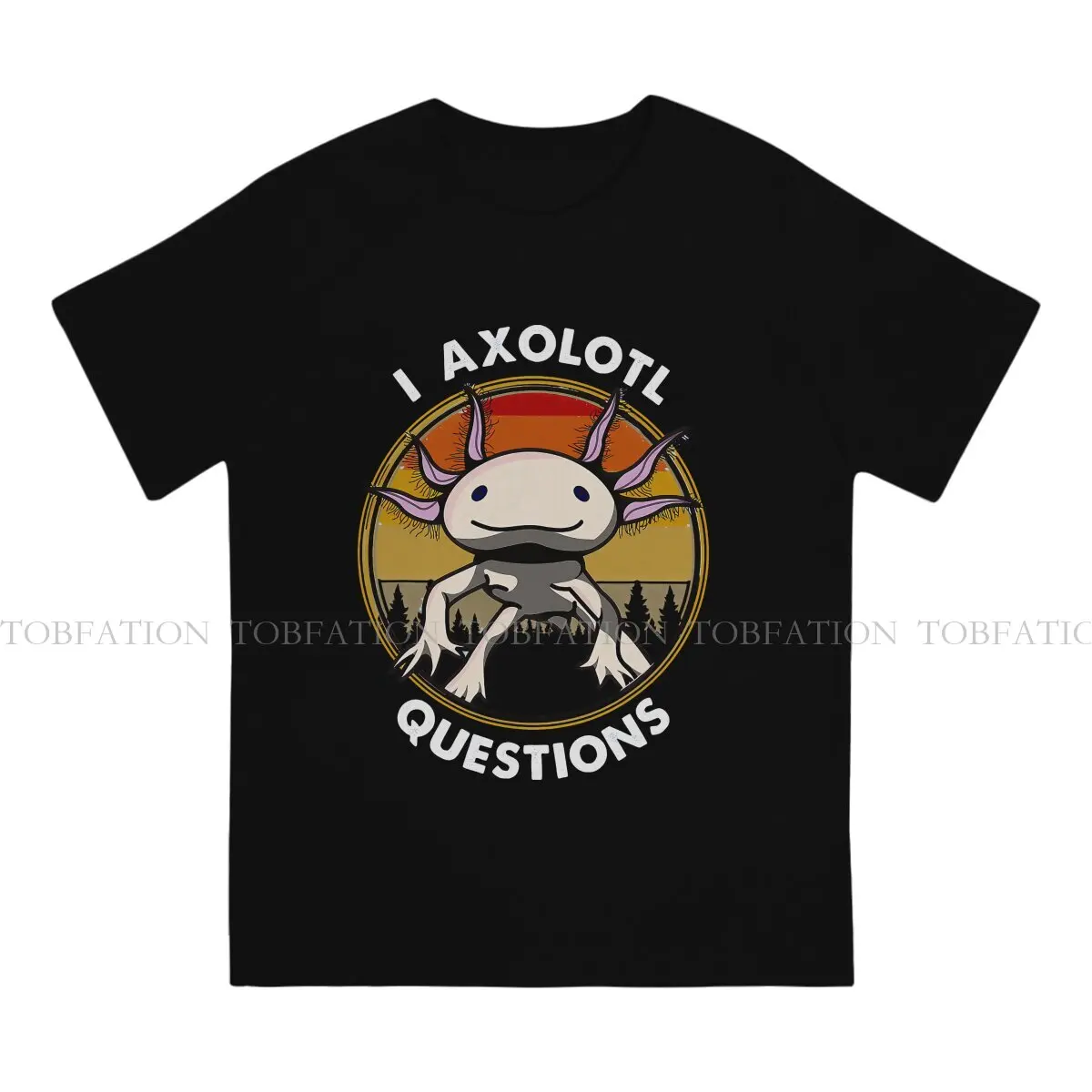 Axolotl Lover Original TShirts Axolotl Salamander Distinctive Men's T Shirt Funny Tops Size S-6XL