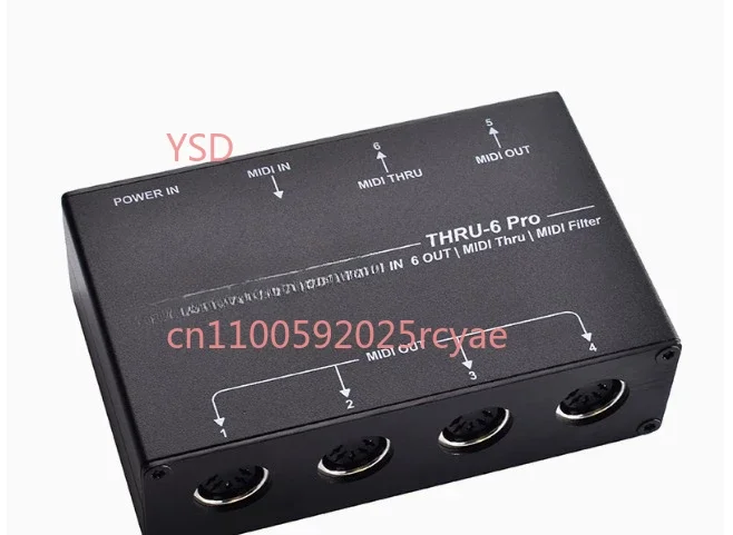 - 1 Input 6 Output Midi Splitter with Filter, 6 Channels + Usb Output for Pc/daw Compatibility