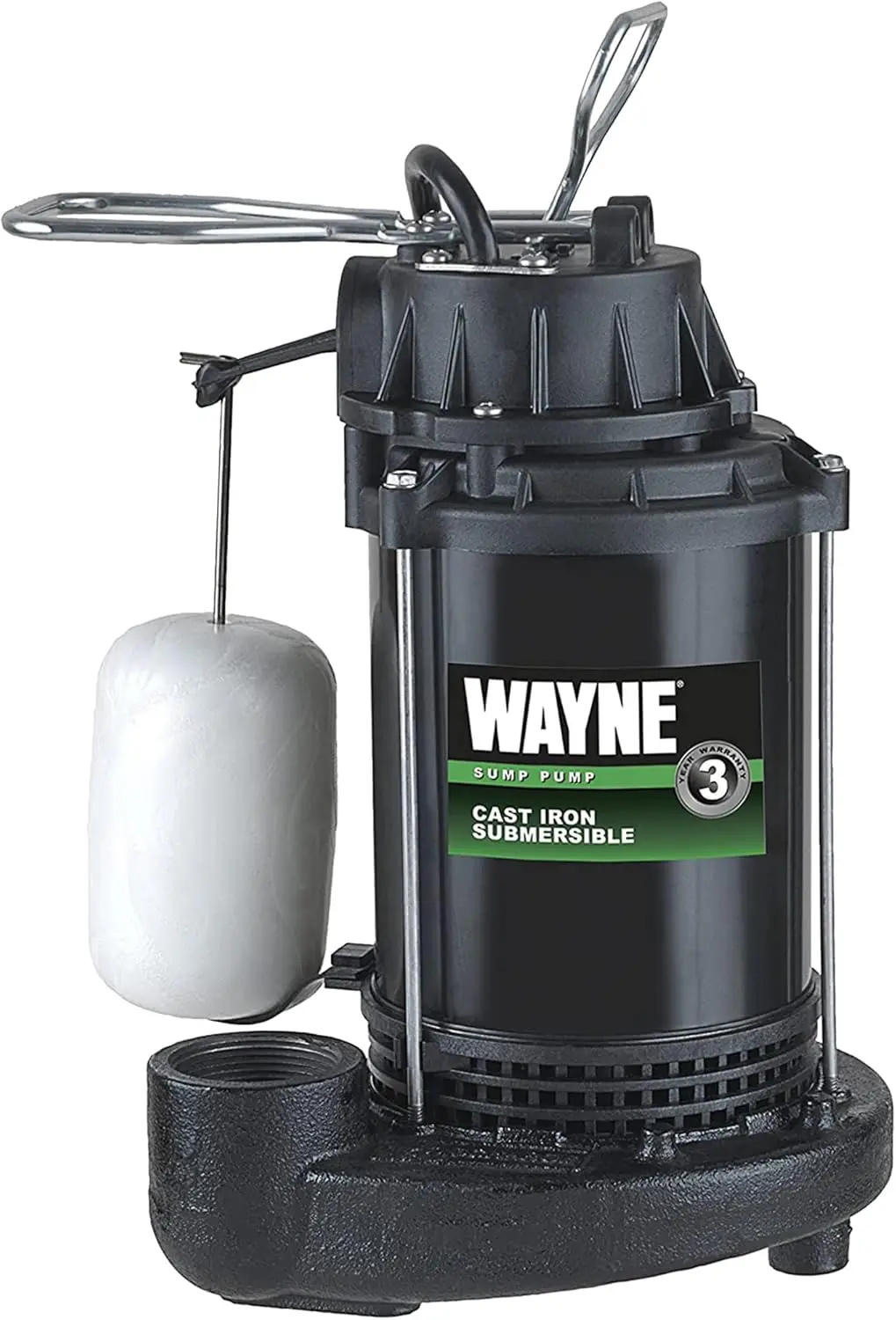 CDU800 1/2 HP Submersible Cast Iron and Steel Sump Pump With Integrated Vertical Float Switch