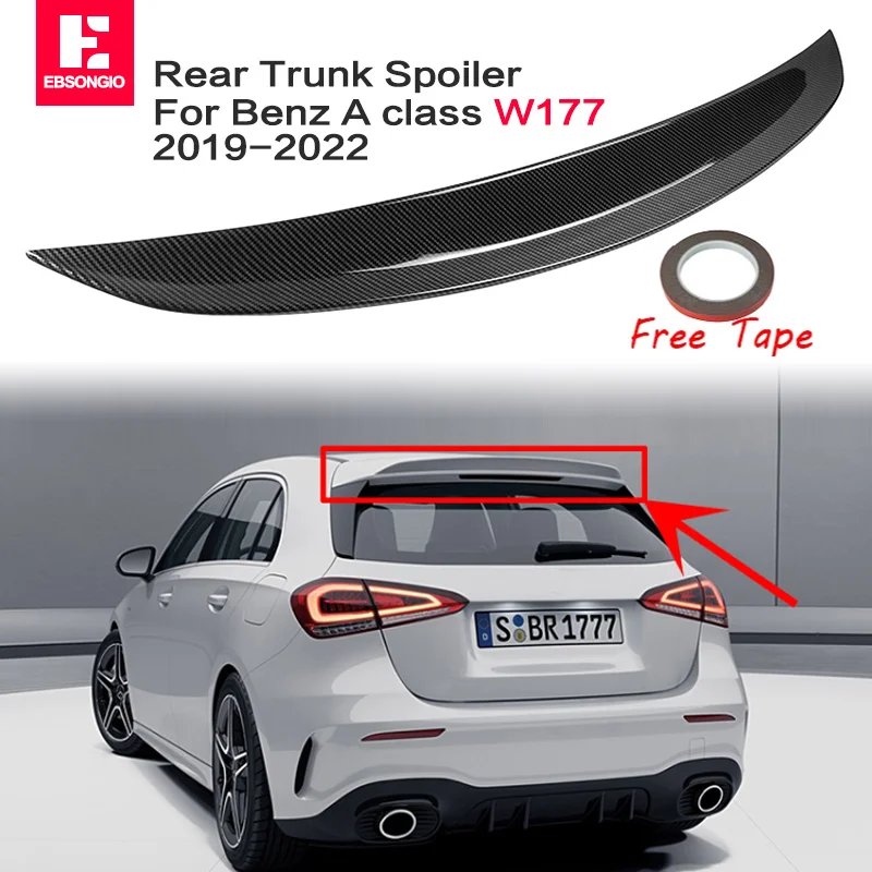 

Rear Roof Spoiler For Benz A class W177 2019-2022 A180 A160 A200 A220 A250 A45 A35 Hatchback Carbon Fiber Rear Trunk Spoiler