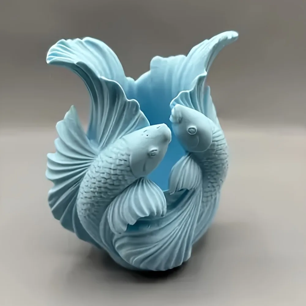 

3D-скульптура в виде карпа кои, подставка для ручек, настольный органайзер, подходит для хранения ручек, карандашей, кистей, декор для дома, предметы интерьера.