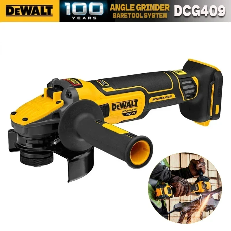 Dewalt-コードレスアングルグラインダー、ブラシレスパワーツール、充電式ポータブルポリッシャー、切断機、dcg409b、20v、125mm