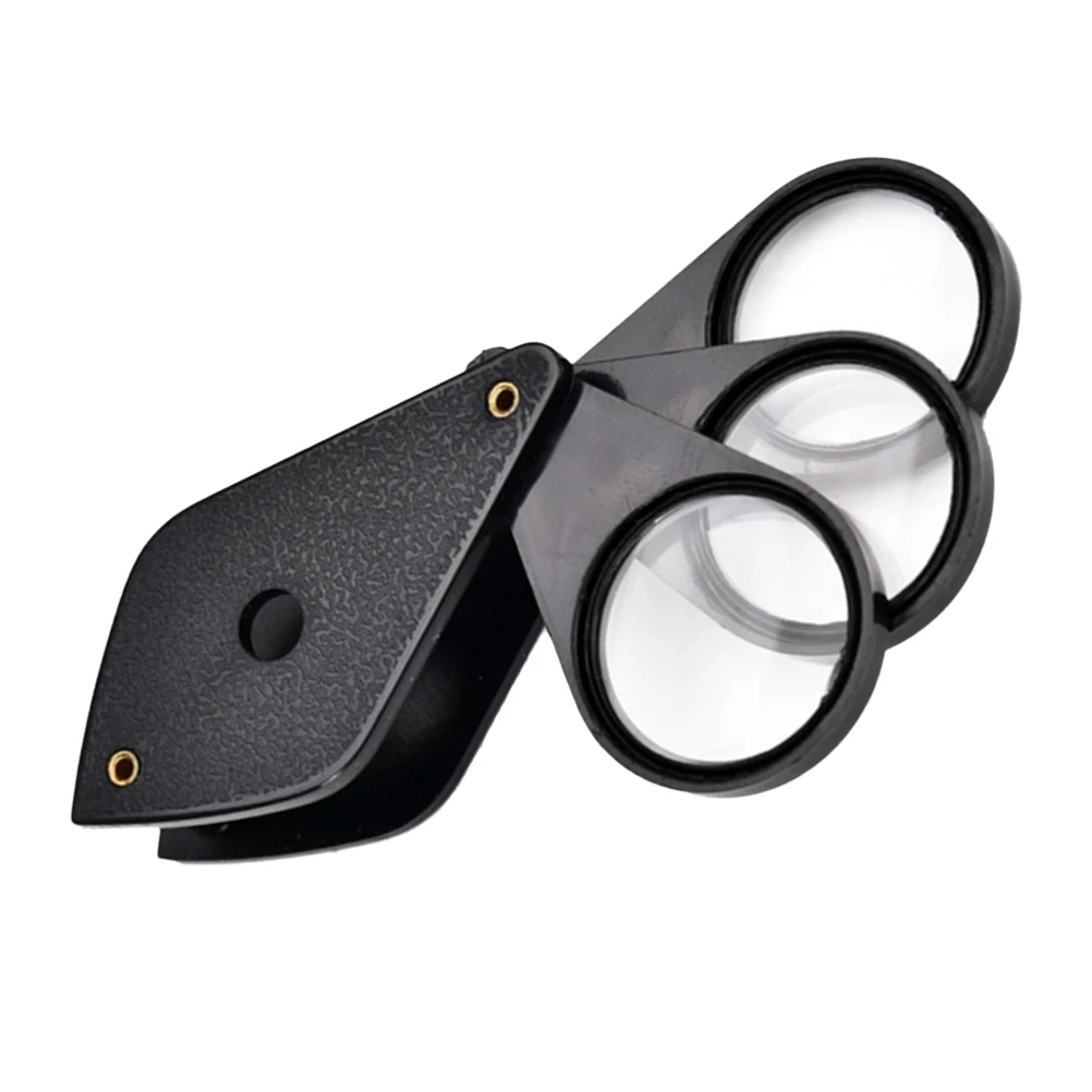 

Foldable Handheld Magnifier Pocket Magnifying Glass 4x Acrylic Lens Lightweight Reading Aid for Books Maps Coins Stamps Seniors