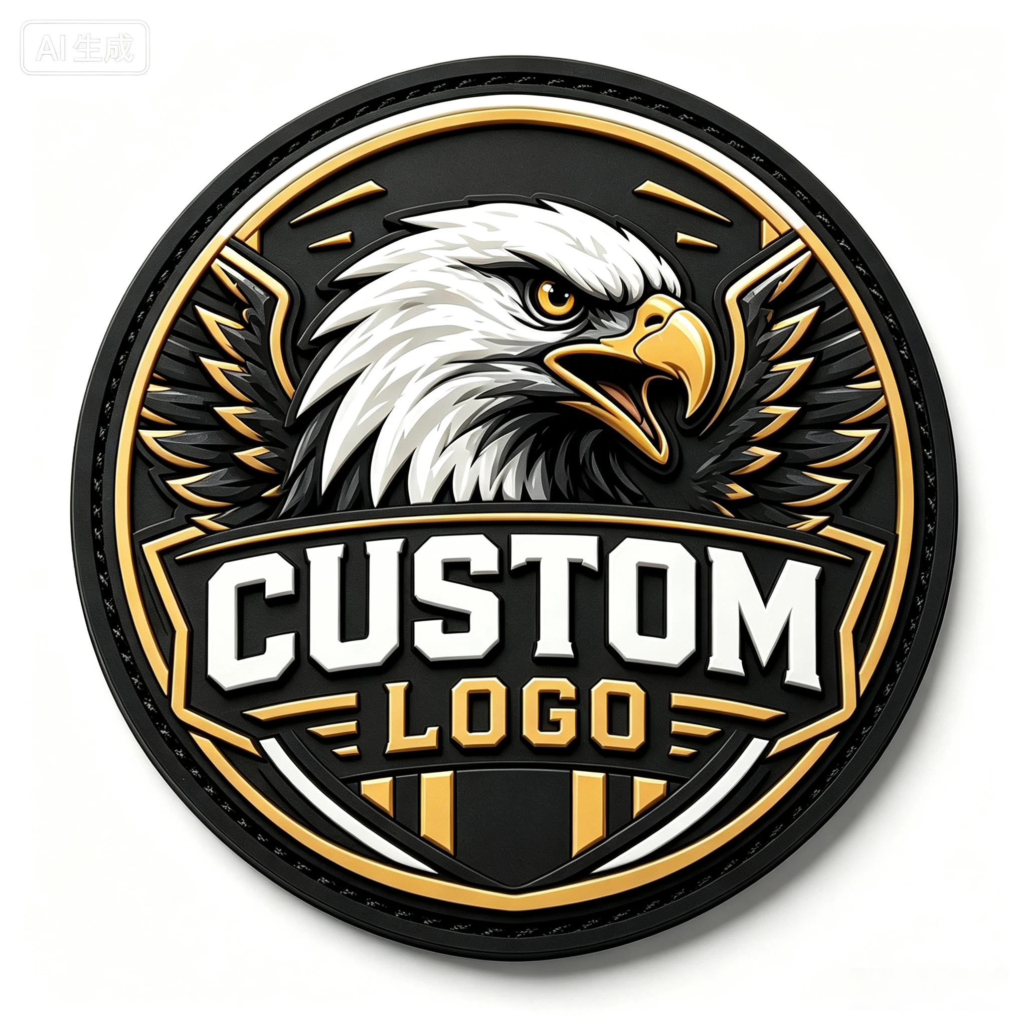 Custom 3D Embossed Silicone Logo Stickers Detachable Rubber Hook Loop Fabric Decor for DIY Personalized Hats Windbreakers And Co