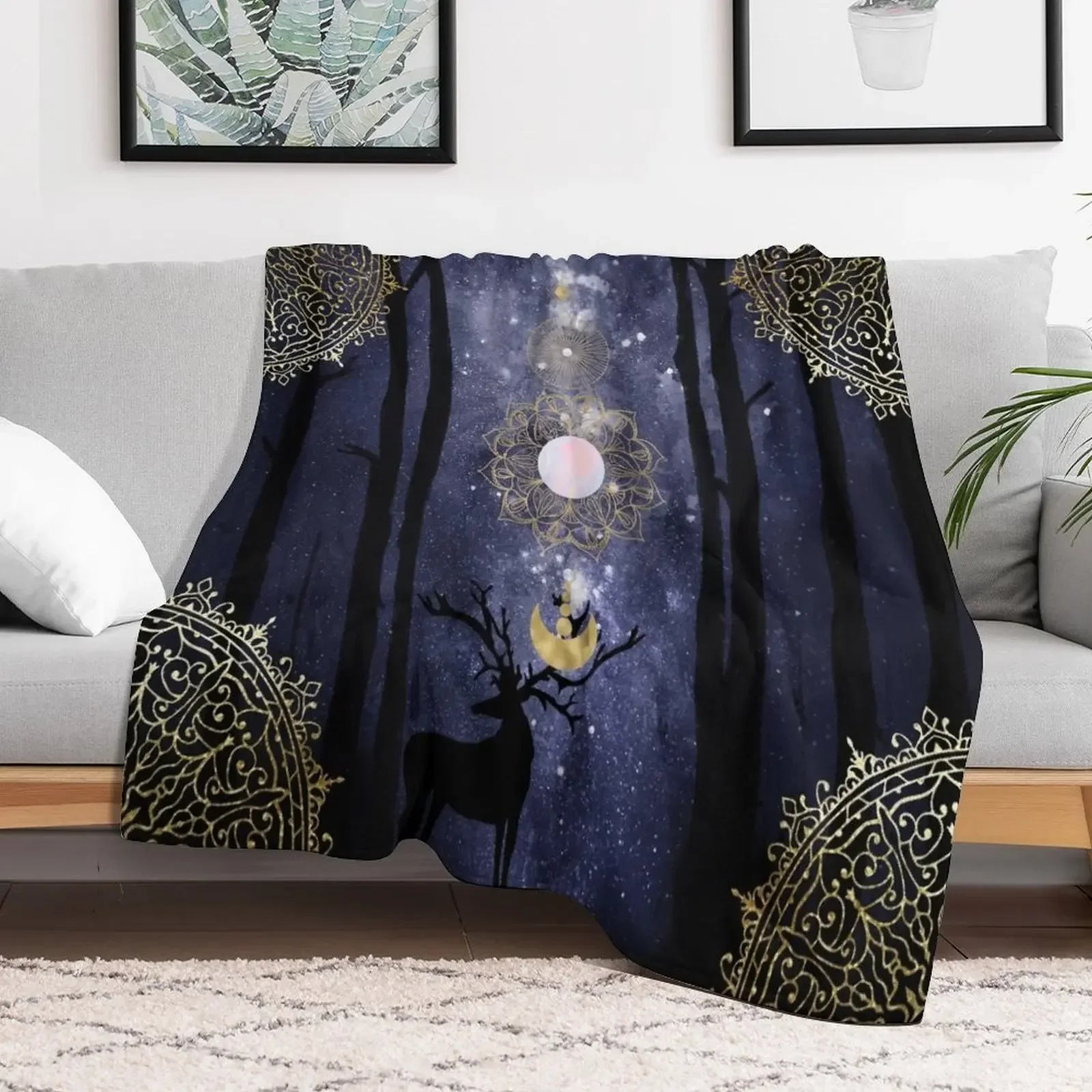 Magick Night Throw Blanket Thins Furry Flannel Fabric Blankets