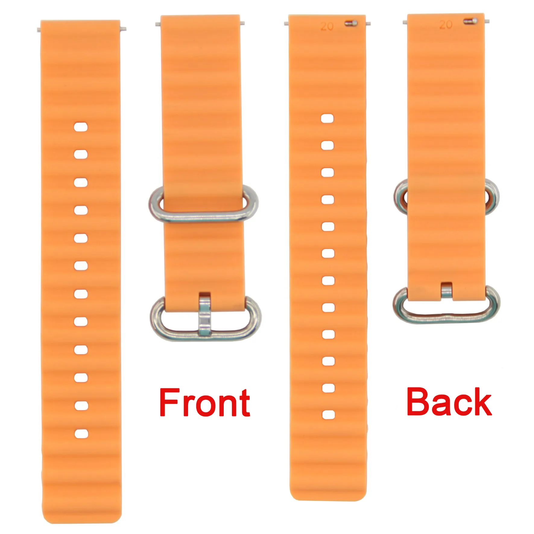 20 mm 22 mm slimme horlogebanden 2025 met roestvrijstalen gesp Milieuvriendelijke siliconen snelsluiting verstelbare riem voor heren Dames