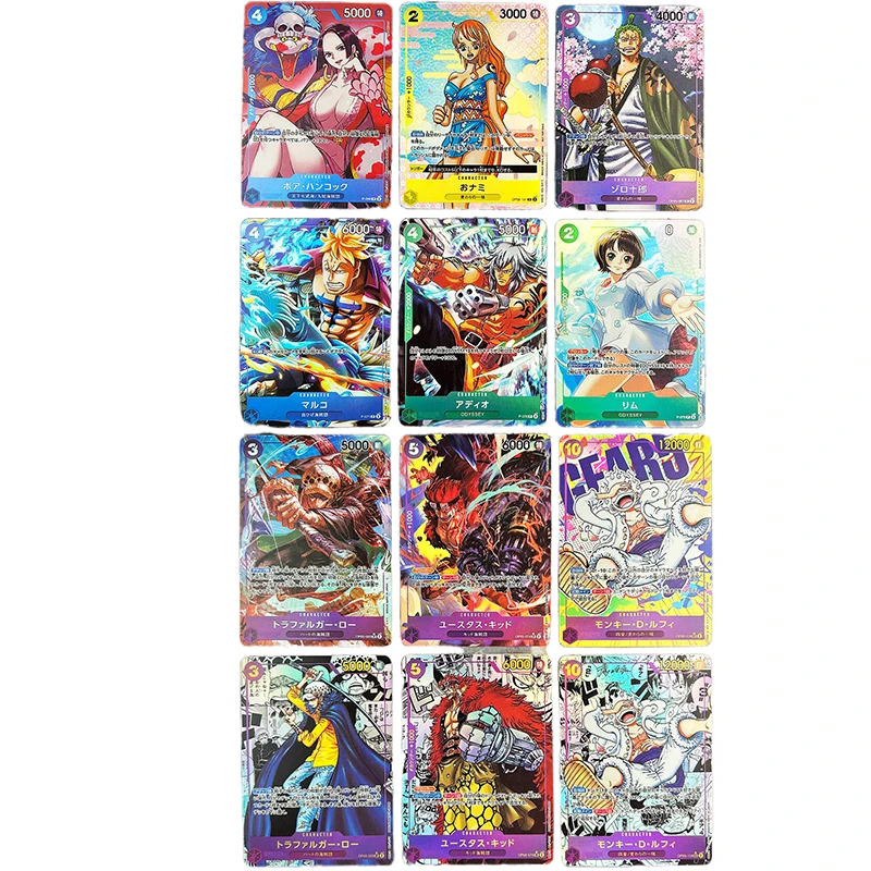 Anime Cards One Piece OPCG OP05 Nika Luffy Don Ace Sabo Boa Hancock Law Nami Zoro Replica Japanese Game Anime Collection Cards