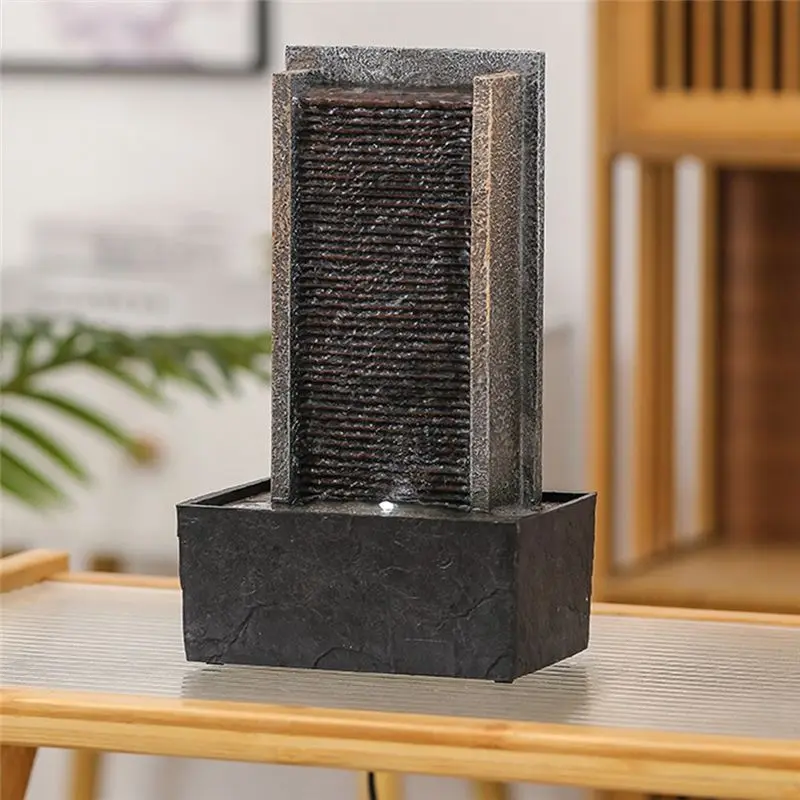 A36T-USB-Powered Desktop Waterfall Fountain, 1Pc Indoor Relax Water Feature Suitable For Home Office Bedroom Decor
