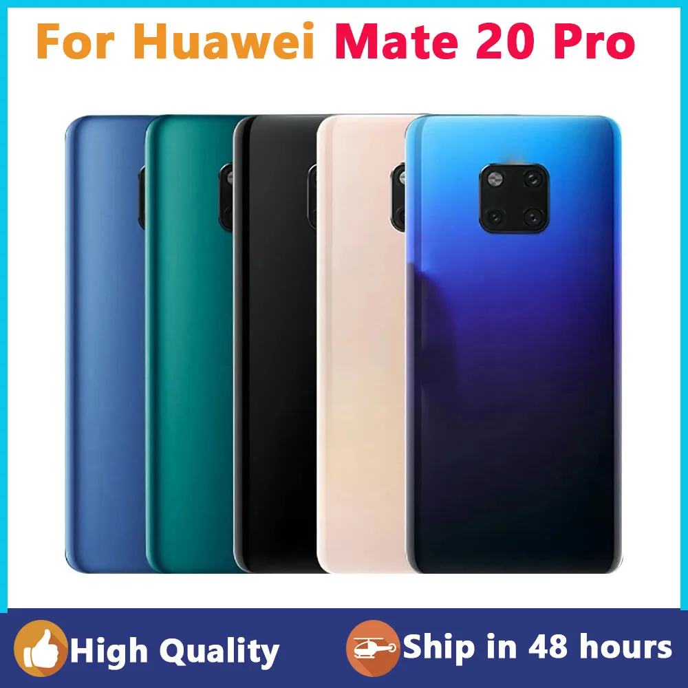 

Battery Back Cover For Huawei Mate 20 Pro Housing Glass Repair Replacement For Mate20 Pro Back Door Rear Case With Camera Lens