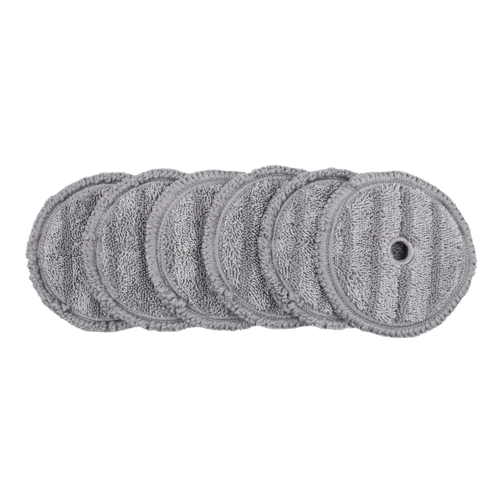 6Pcs Microfiber Mop Pads For A9 For Steam Robot Vacuum Cleaner Wash/able Replacement Cloths Gray 14.5CM Floor Cleaning Accessory