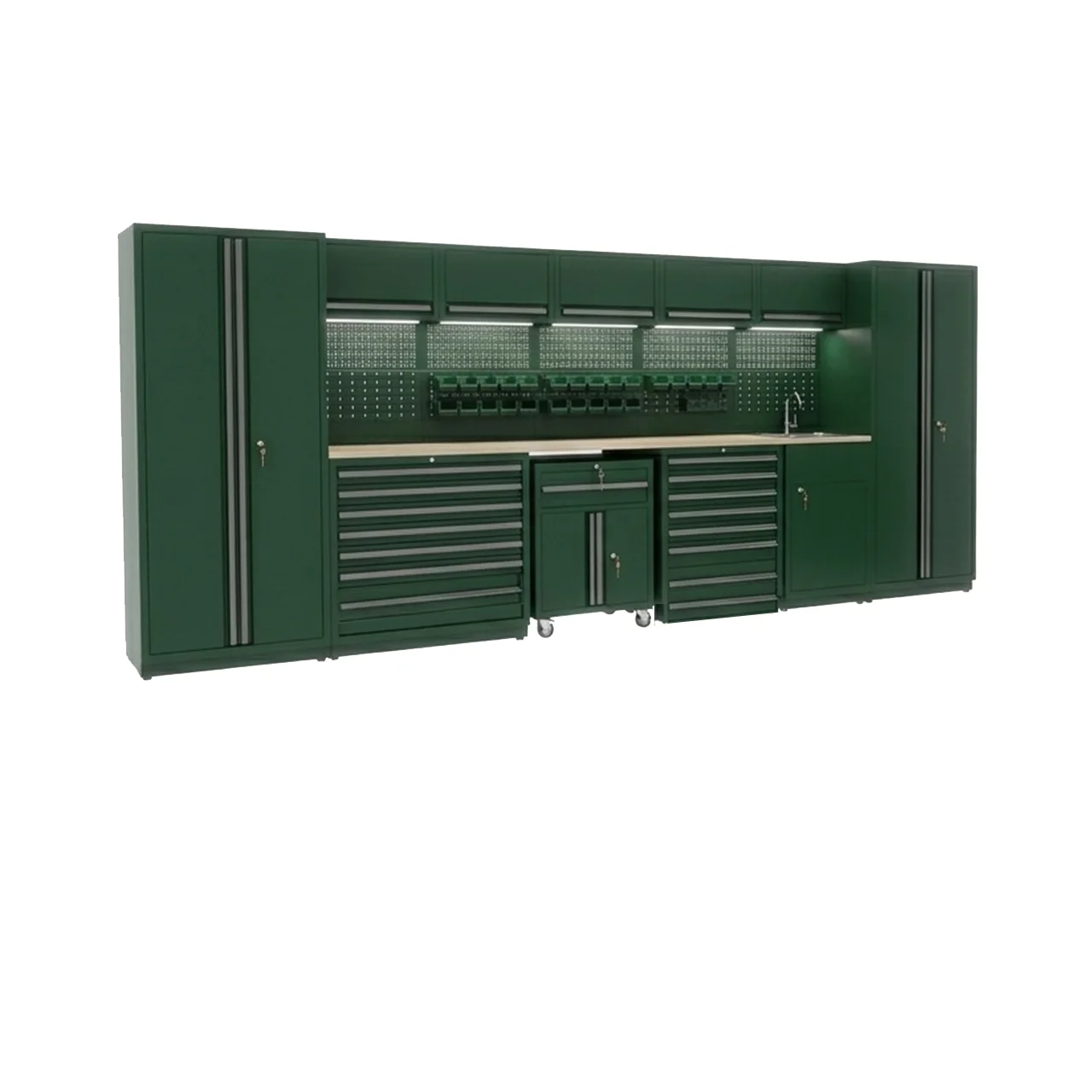 JZD Industrial Mobile Tool Trolley | Heavy-Duty Rolling Cabinet with Multiple Drawers for Garage Workshop