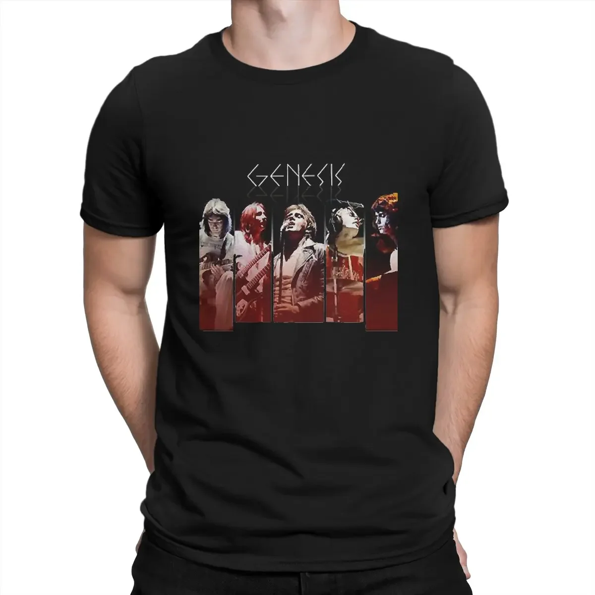 Men T-Shirts One Of The Most Successful Rock Bands Of The 70s, 80s Vintage Pure Cotton Tees Short Sleeve Genesis T Shirts