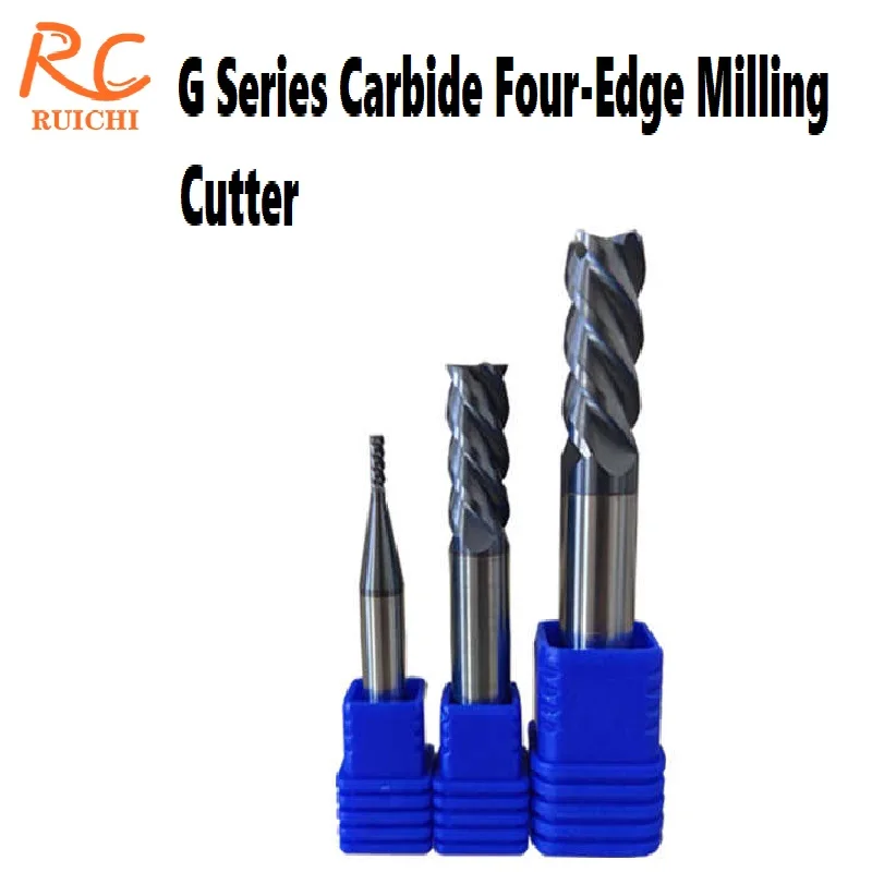 Seri G Pemotong Penggilingan Ujung Batang Lurus Karbida Bermata Dua/Dua dan Bermata Empat Multifungsi Pusat Mesin CNC Baja Tungsten