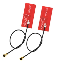 2pcs Wifi Antenna 2.4G 5.8G Dual Band Built-in FPC Soft Board Wifi Bluetooth PCB Patch Gain Antennae 15cm Adapter Cable