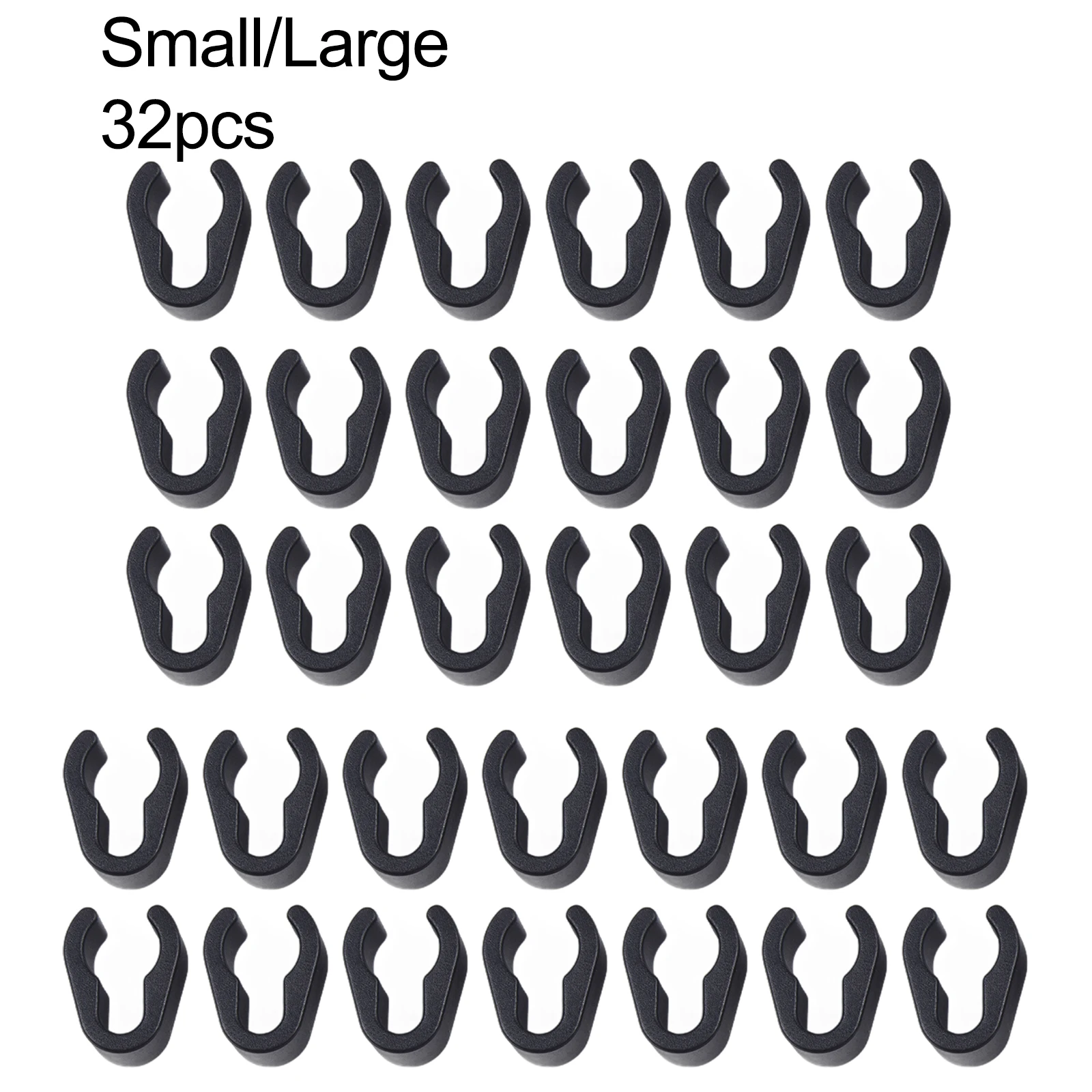 Microphone Stand Cable Clips in a Set of 32 Strong ABS Plastic Clamps for Organizing Wires on Different Stands
