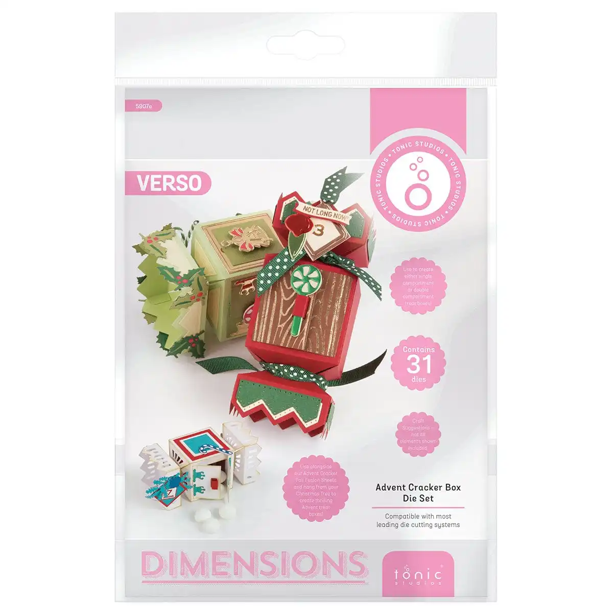 2025 New July Tonic Release Advent Cracker Box Die Christmas Metal Cutting Dies for DIY Scrapbooking Diary Cards Embossing Dies