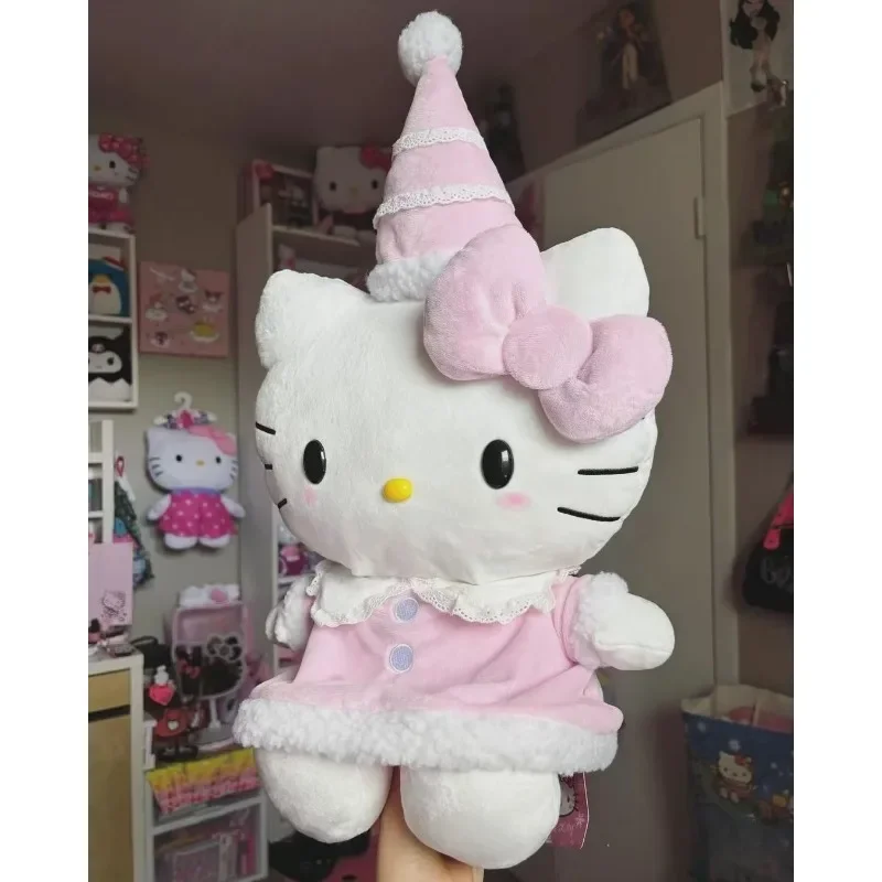 Sanrio Hello Kitty Cartoon Anime Character Boneca, Natal Stuffed Animal Brinquedos, Decoração para casa, Aniversário infantil, Presentes de Natal