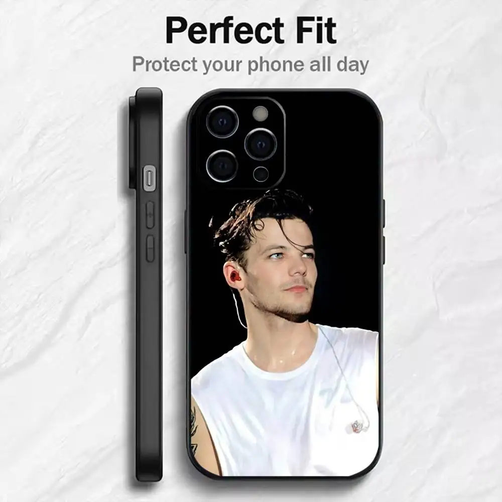 One-D Leader L-Louis T-Tomlinson  Phone Case For iPhone17,16,15,14,13,12 Plus,Max Soft Silicone Black Cover