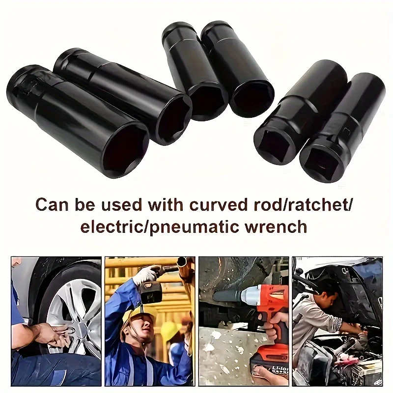 ชุดบล็อกขันหกเหลี่ยม 10 ชิ้น ขนาด 1/2 นิ้ว, ชุดบล็อกขันหกเหลี่ยม 6 จุด, ชุดบล็อกขันหกเหลี่ยมขนาด 8-24 มม. พร้อมกล่องเก็บ