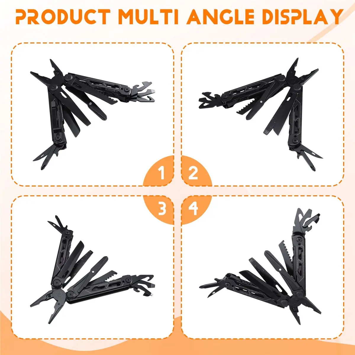 DT81 28-in-1 Multi-Functional Pliers Outdoor Camping Survival Tool, Portable Tool Equipment,Multi-Functional Knife and Pliers