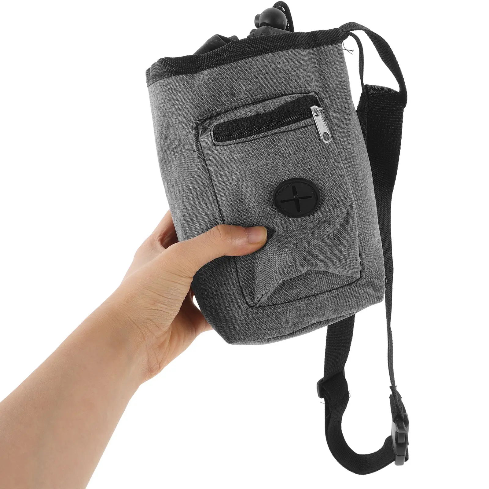 

AntiSlip Powder Bag Climbing Chalk Bucket Portable Pocket Weight Lifting Oxford Cloth Durable Gray Dog Training Pouch Treat Bag